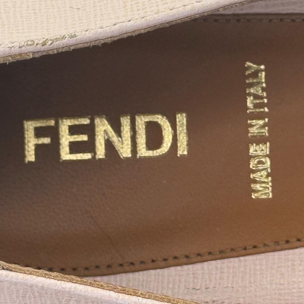 Fendi Bag Bugs Monster Eye Pink Saffiano Leather Ballet Flats Size 38 Italy - Picture 8 of 8